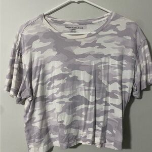 Calvin Klein Womens Camo Top
